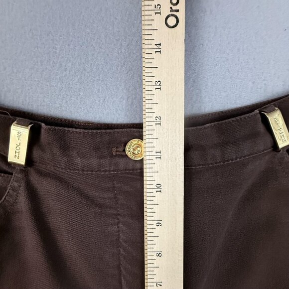St. John Sport Jeans Women's 10 Brown Straight Leg Five Pocket High Rise - Picture 10 of 15
